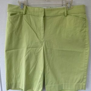 Green Bermuda shorts